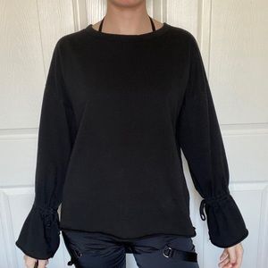 Zara Long Sleeve Ruffle Detail Sweatshirt Top